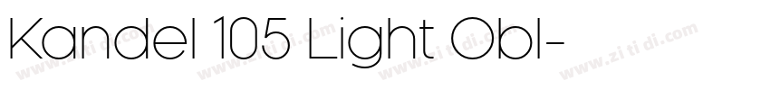 Kandel 105 Light Obl字体转换
